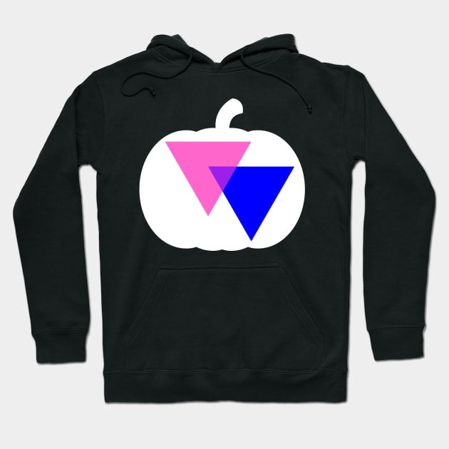 Halloween Pumpkin LGBT Flag Bi-Triangle Hoodie by aaallsmiles